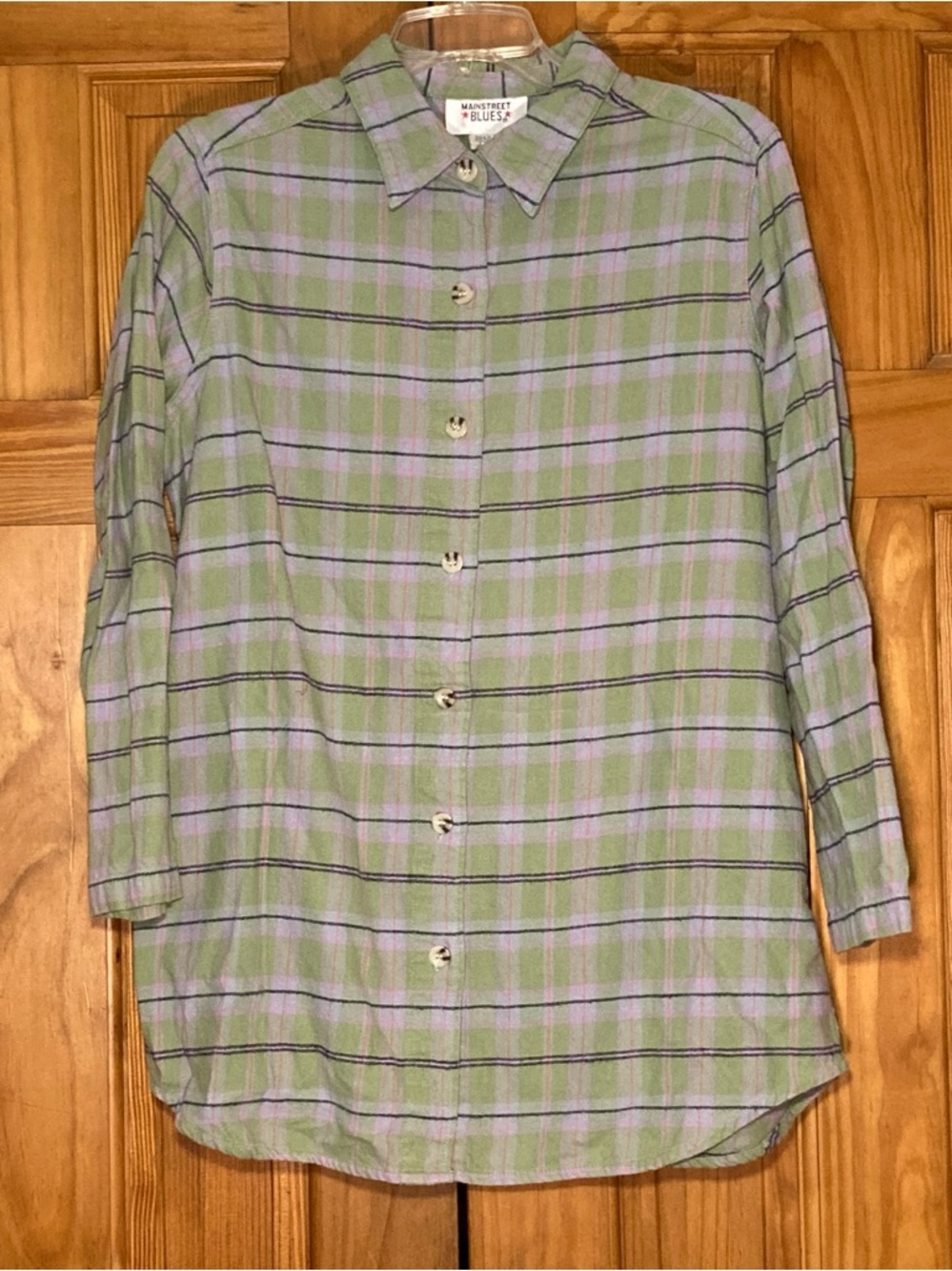NWOT Vintage Mainstreet Blues Flannel Top Size M